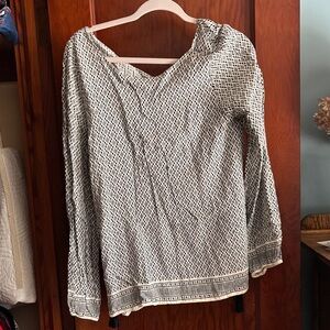 Mittoshop Black and White Geometric Blouse